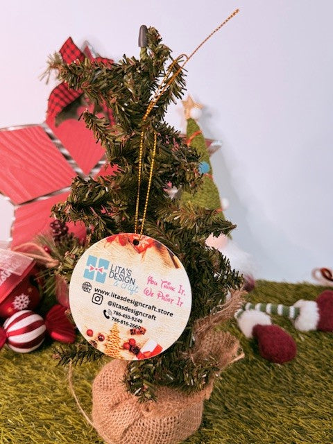 Christmas Decorations Personalized, for the Christmas Tree, Door or Windows Set of 2