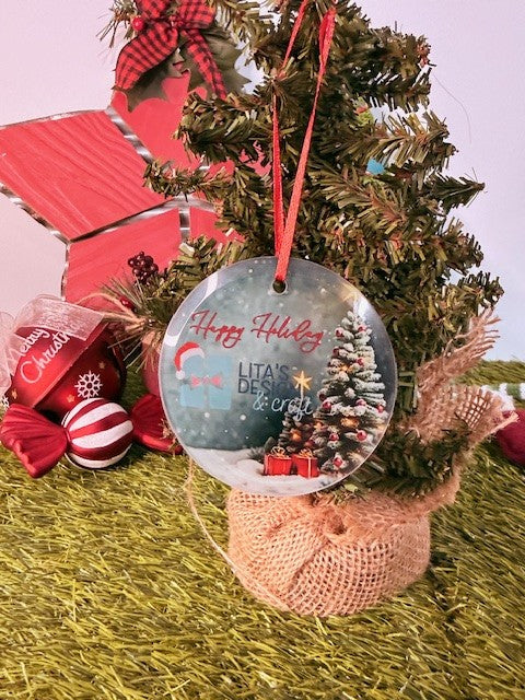 Christmas Decorations Personalized,  for the Christmas Tree, Door or Windows Set of 2