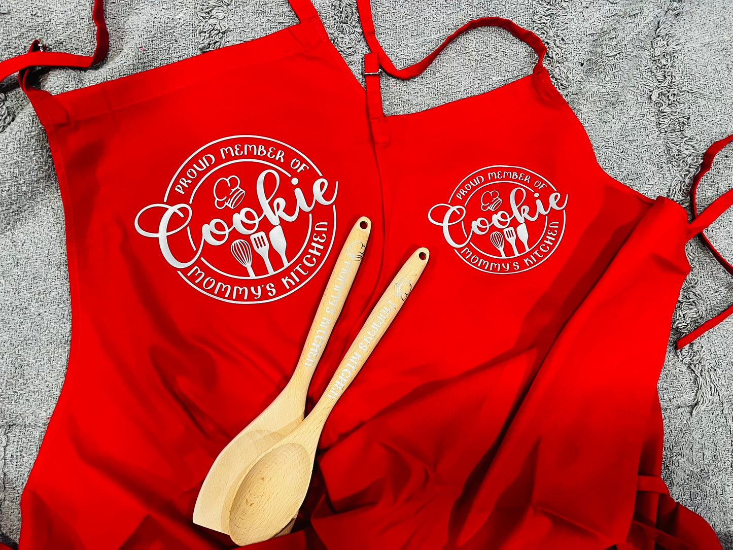 Custom Cooking Apron Set of 2